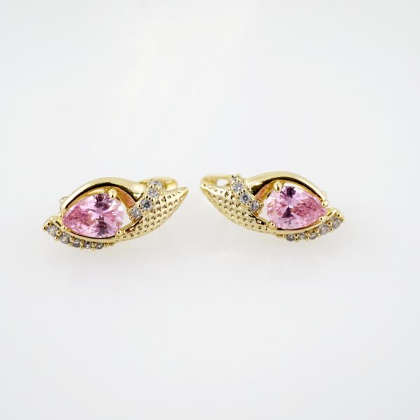 Arete de Acero Bañado en Oro 14k - EA153