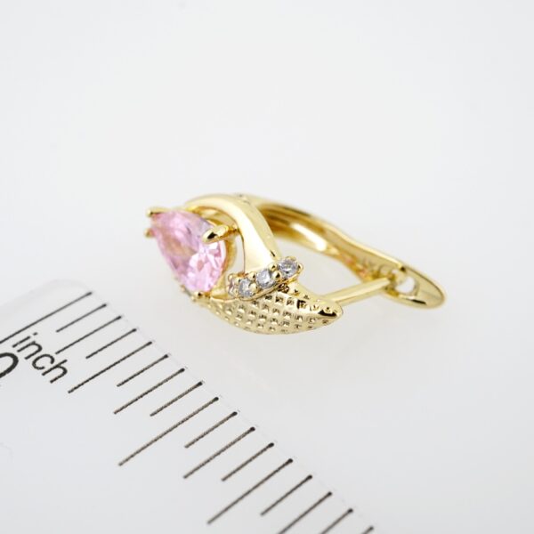 Arete de Acero Bañado en Oro 14k - EA153 - Imagen 3