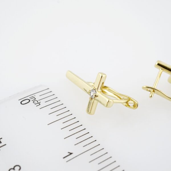 Arete de Acero Bañado en Oro 14k - EA155 - Imagen 3