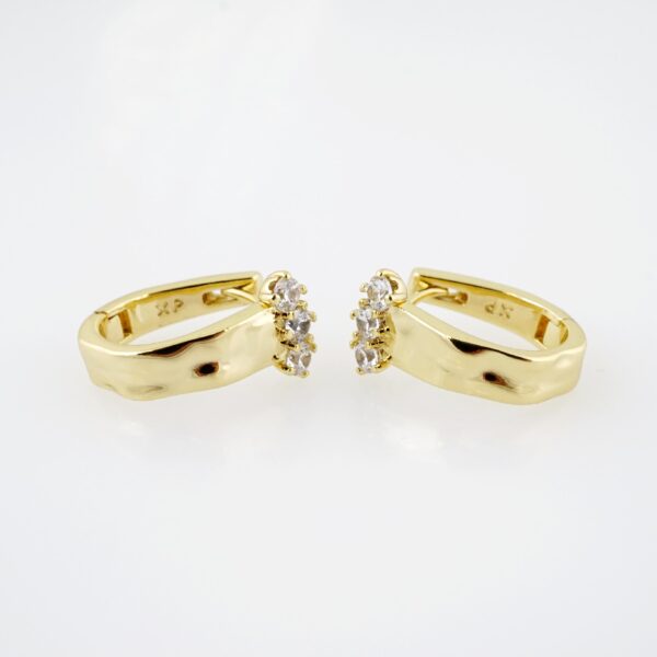 Arete de Acero Bañado en Oro 14k - EA156
