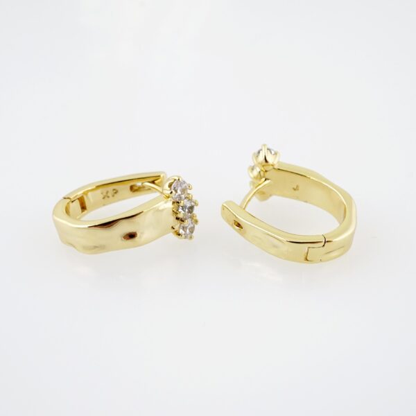 Arete de Acero Bañado en Oro 14k - EA156 - Imagen 2