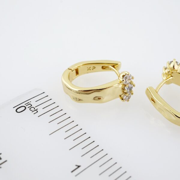 Arete de Acero Bañado en Oro 14k - EA156 - Imagen 3