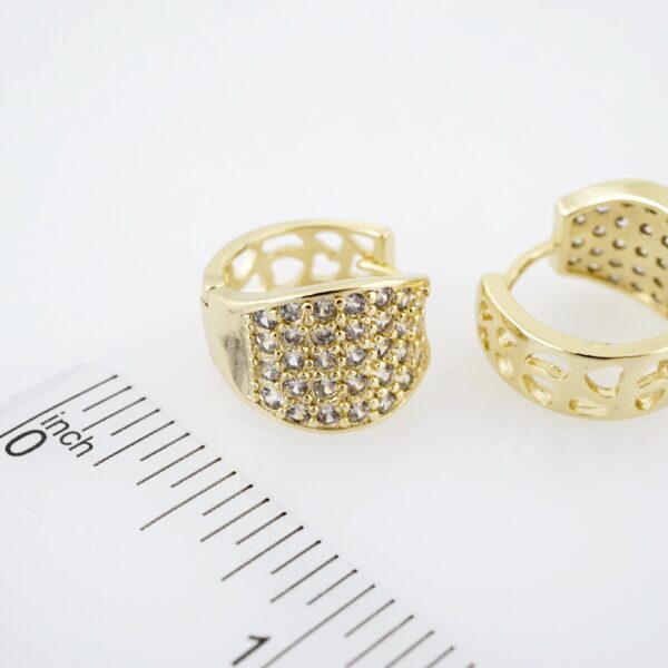 Arete de Acero Bañado en Oro 14k - EA158 - Imagen 3