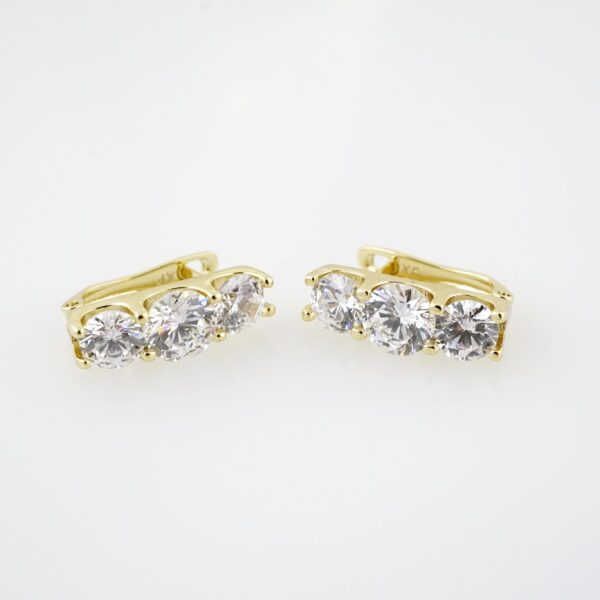Arete de Acero Bañado en Oro 14k - EA170