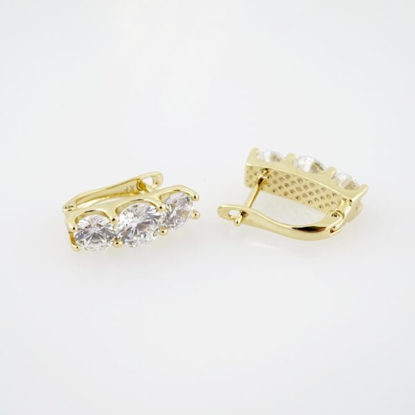 Arete de Acero Bañado en Oro 14k - EA170 - Imagen 2