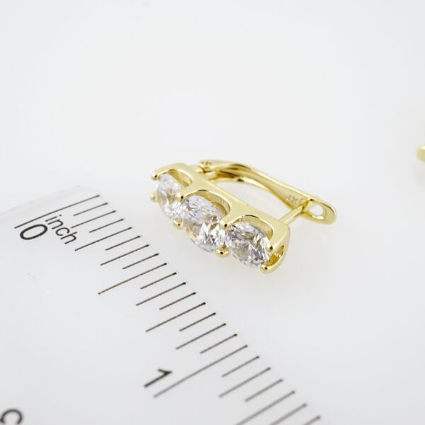 Arete de Acero Bañado en Oro 14k - EA170 - Imagen 3