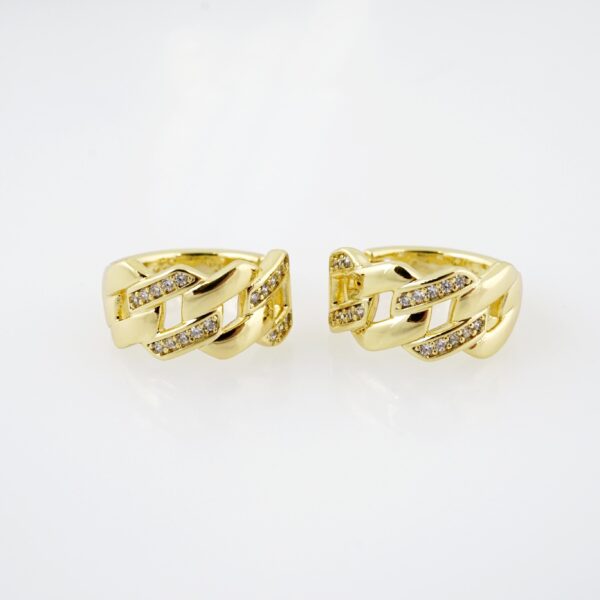 Arete de Acero Bañado en Oro 14k - EA171