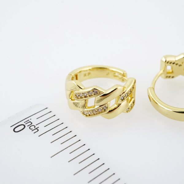 Arete de Acero Bañado en Oro 14k - EA171 - Imagen 3