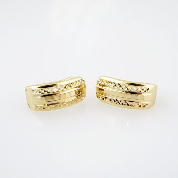 Arete de Acero Bañado en Oro 14k - EA172