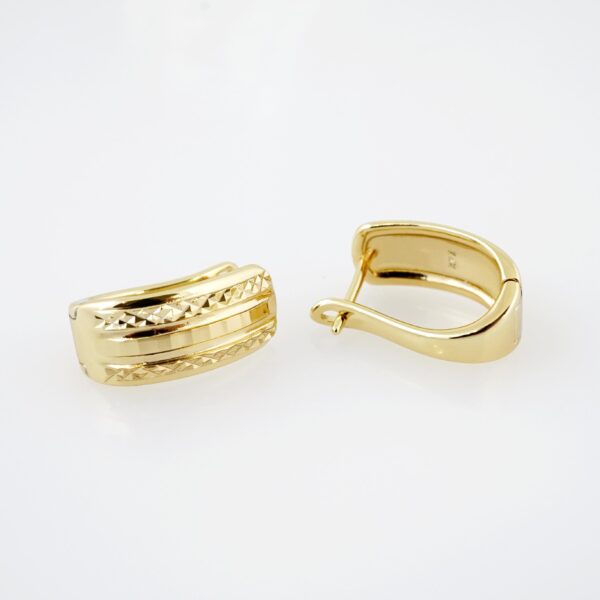 Arete de Acero Bañado en Oro 14k - EA172 - Imagen 2