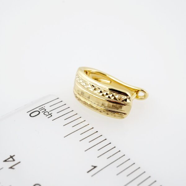 Arete de Acero Bañado en Oro 14k - EA172 - Imagen 3