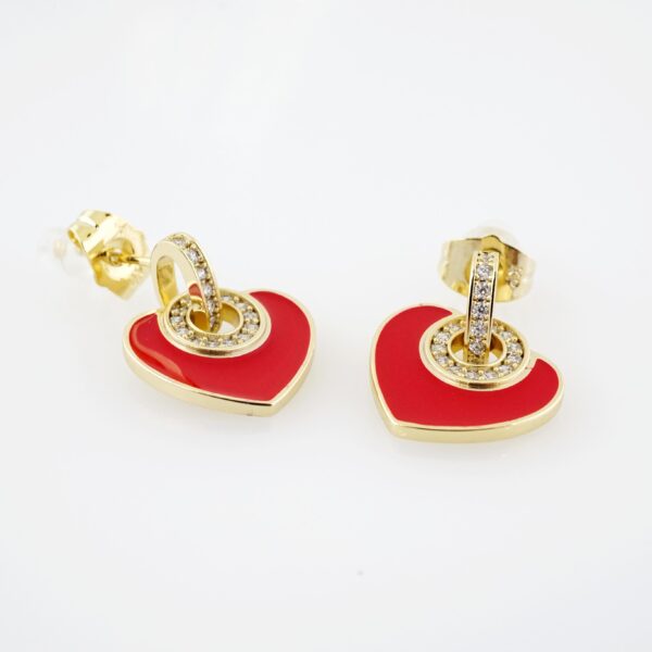 Arete de Acero Bañado en Oro 14k - EA173