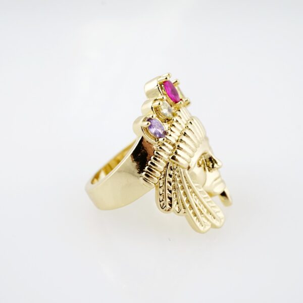 Anillo de Acero Inoxidable Bañado en Oro 14k - RG019 - Imagen 2