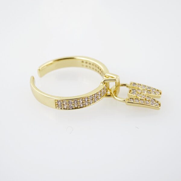 Anillo de Acero Inoxidable Bañado en Oro 14k - RG022 - Imagen 2
