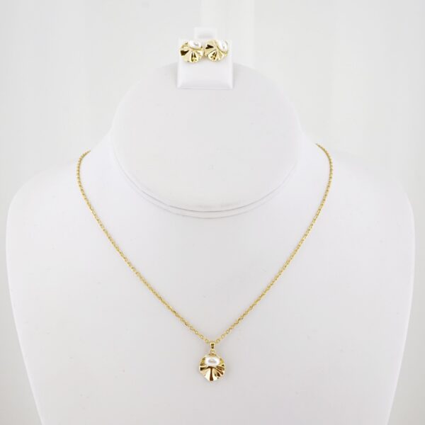Set de Acero Inoxidable Bañado en Oro 14k - SET019