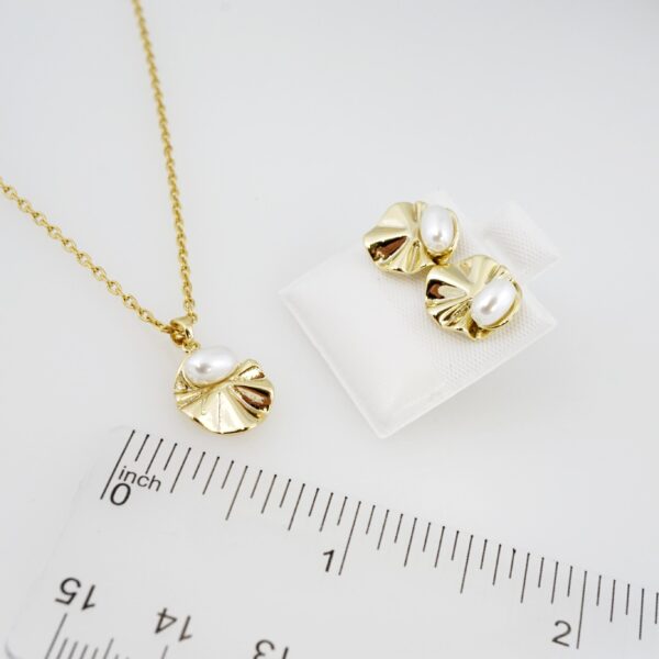 Set de Acero Inoxidable Bañado en Oro 14k - SET019 - Imagen 4