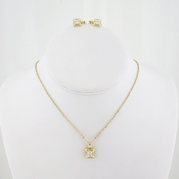 Set de Acero Inoxidable Bañado en Oro 14k - SET016