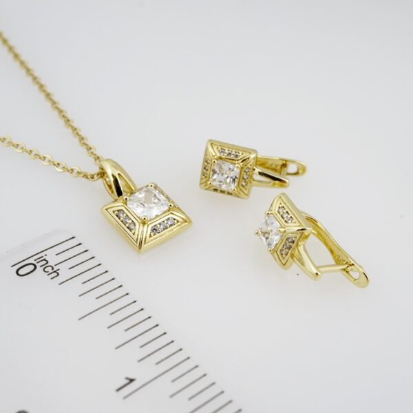 Set de Acero Inoxidable Bañado en Oro 14k - SET016 - Imagen 4
