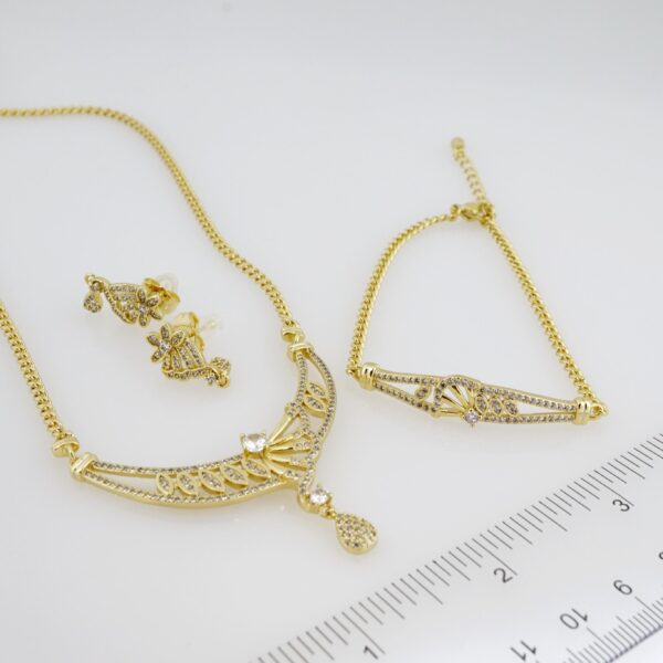 Set de Acero Inoxidable Bañado en Oro 14k - SET025 - Imagen 4