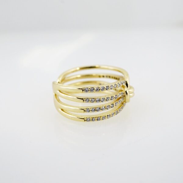Anillo de Acero Inoxidable Bañado en Oro 14k - RG036 - Imagen 3