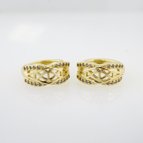 Arete de Acero Bañado en Oro 14k - EA200