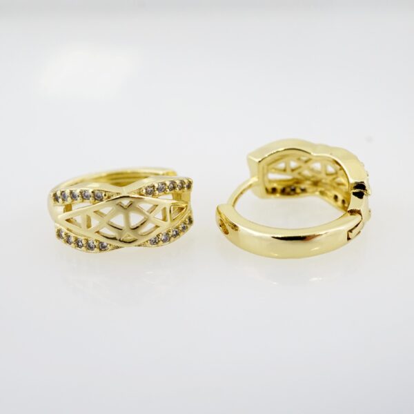 Arete de Acero Bañado en Oro 14k - EA200 - Imagen 2