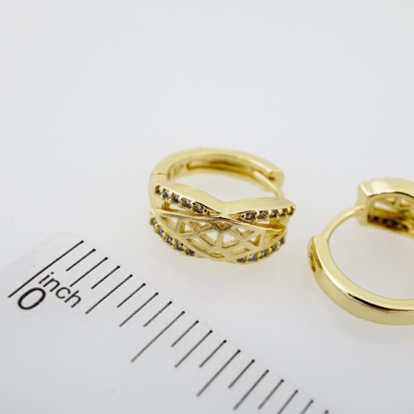 Arete de Acero Bañado en Oro 14k - EA200 - Imagen 3