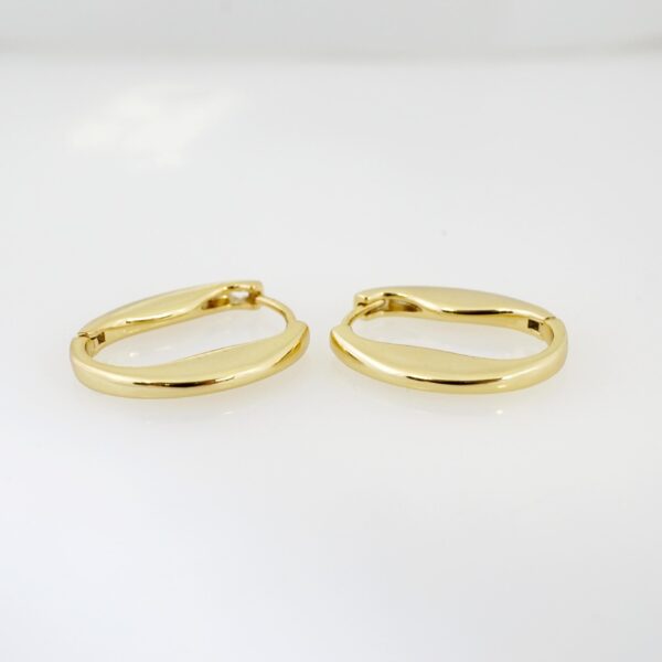 Arete de Acero Bañado en Oro 14k - EA320