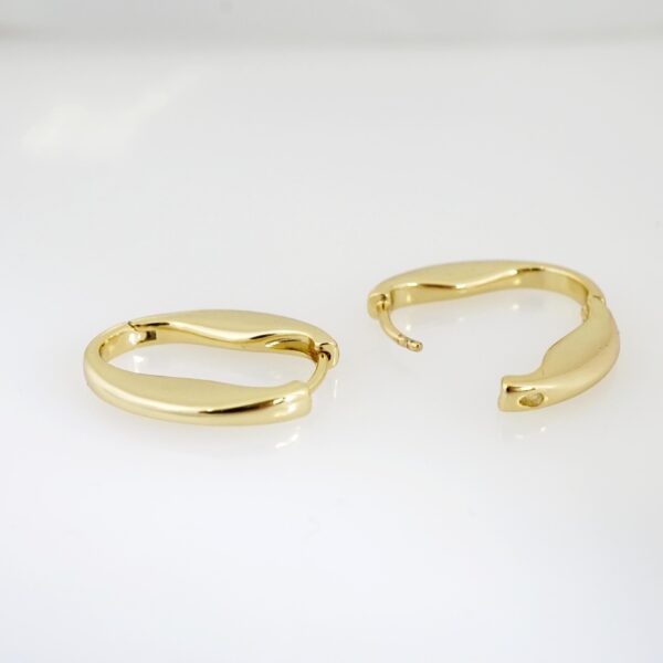Arete de Acero Bañado en Oro 14k - EA320 - Imagen 2