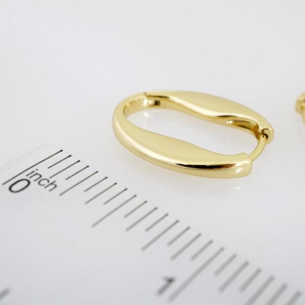 Arete de Acero Bañado en Oro 14k - EA320 - Imagen 3