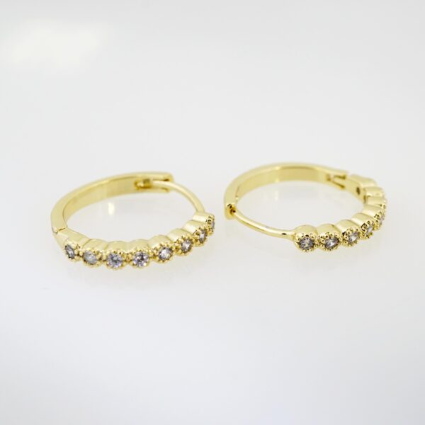 Arete de Acero Bañado en Oro 14k - EA180 - Imagen 2