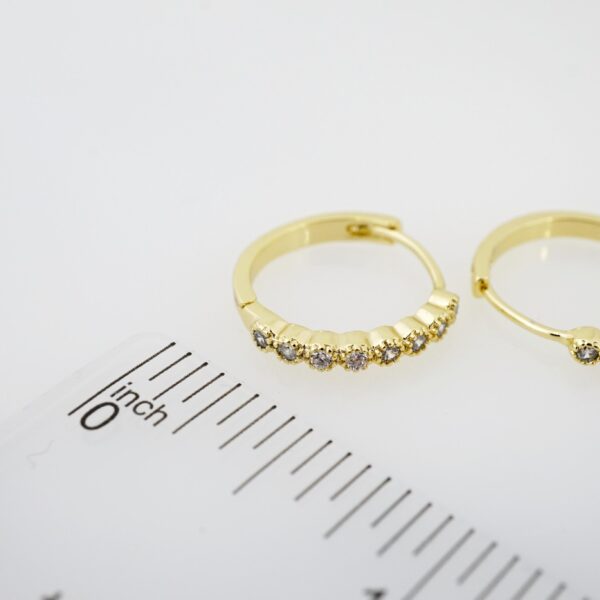 Arete de Acero Bañado en Oro 14k - EA180 - Imagen 3