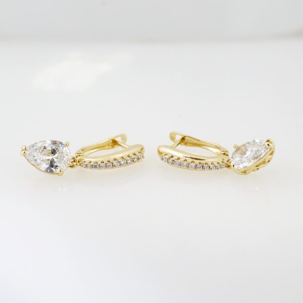 Arete de Acero Bañado en Oro 14k - EA329