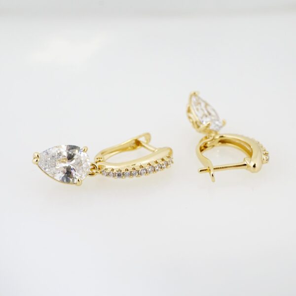 Arete de Acero Bañado en Oro 14k - EA329 - Imagen 2