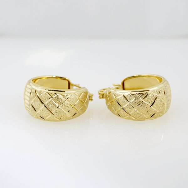 Arete de Acero Bañado en Oro 14k - EA415