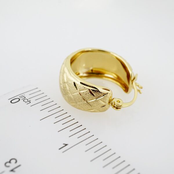 Arete de Acero Bañado en Oro 14k - EA415 - Imagen 3