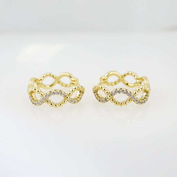 Arete de Acero Bañado en Oro 14k - EA178
