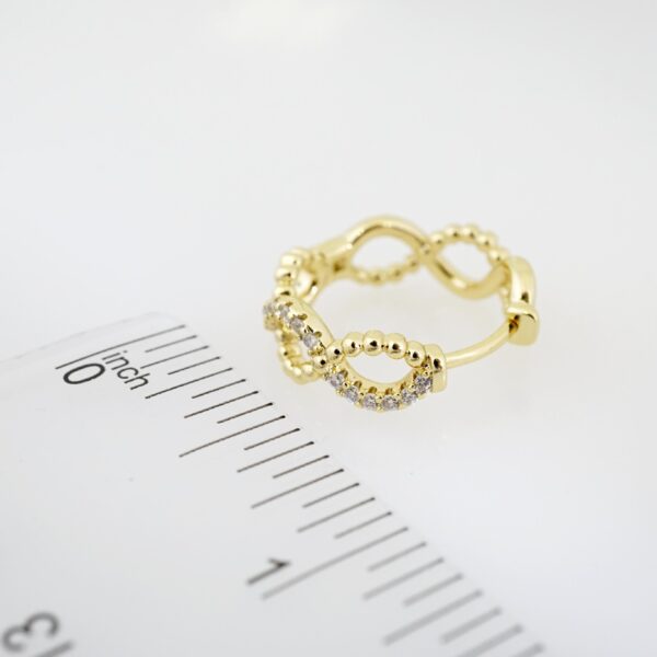 Arete de Acero Bañado en Oro 14k - EA178 - Imagen 3
