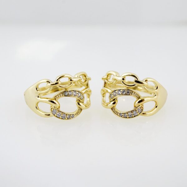 Arete de Acero Bañado en Oro 14k - EA179