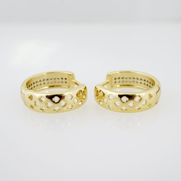 Arete de Acero Bañado en Oro 14k - EA177