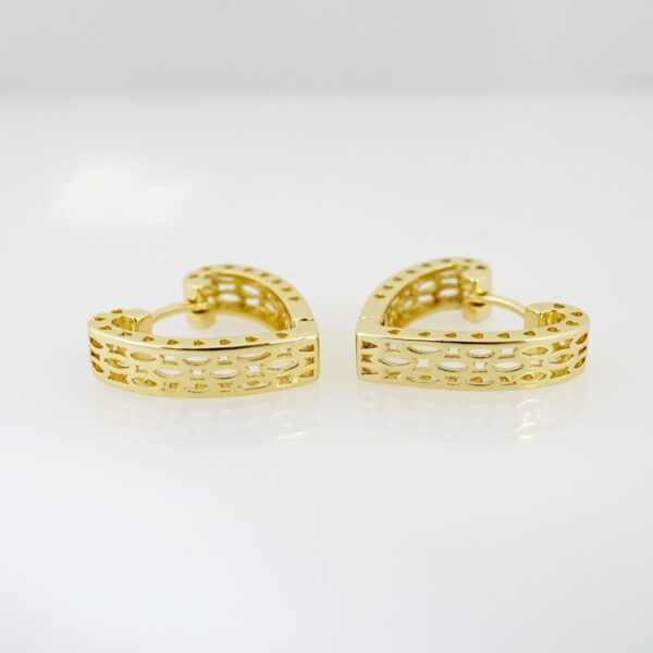 Arete de Acero Bañado en Oro 14k - EA142
