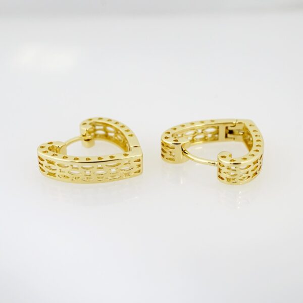 Arete de Acero Bañado en Oro 14k - EA142 - Imagen 2