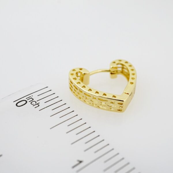 Arete de Acero Bañado en Oro 14k - EA142 - Imagen 3