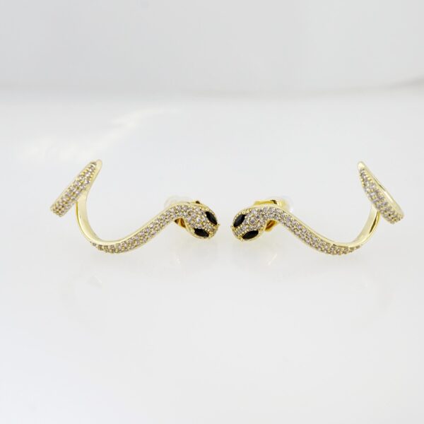 Arete de Acero Bañado en Oro 14k - EA059