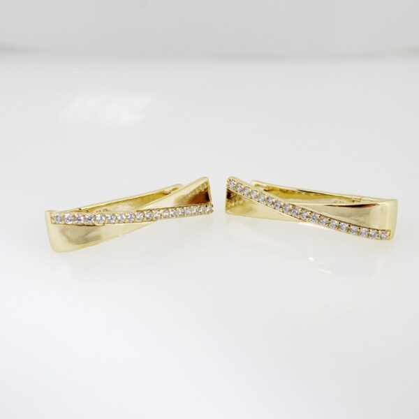 Arete de Acero Bañado en Oro 14k - EA061
