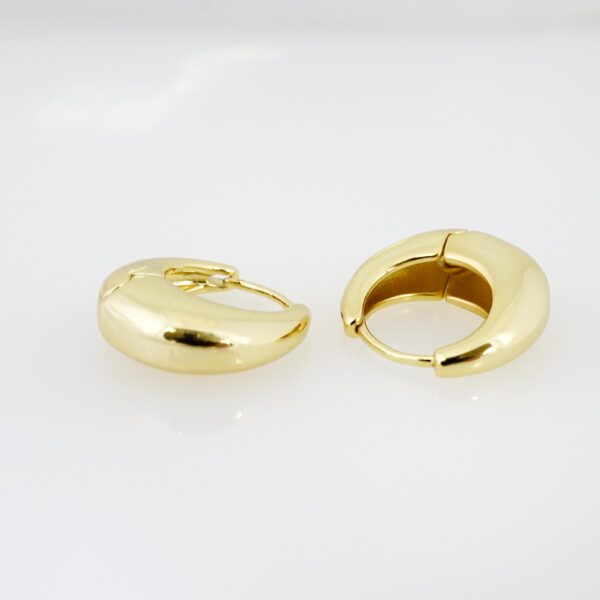 Arete de Acero Bañado en Oro 14k - EA115 - Imagen 2
