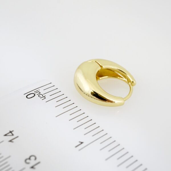 Arete de Acero Bañado en Oro 14k - EA115 - Imagen 3
