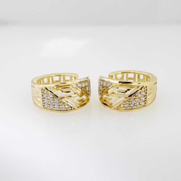 Arete de Acero Bañado en Oro 14k - EA121