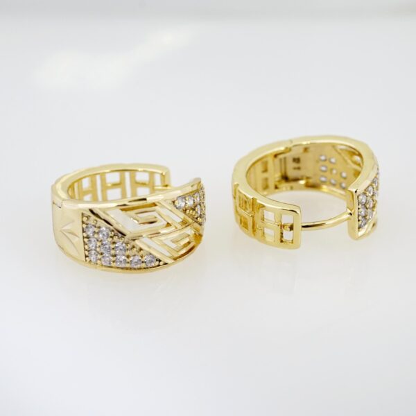 Arete de Acero Bañado en Oro 14k - EA121 - Imagen 2