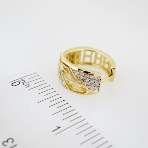 Arete de Acero Bañado en Oro 14k - EA121 - Imagen 3